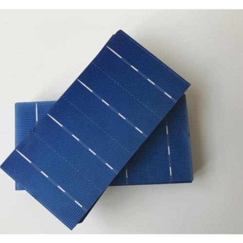 Solar cells A grade Polycrystalline 2.1W 0.5V size 156mm*78mm for solar panel diy. Solar panel cells 50pcs/Lot Free shipping