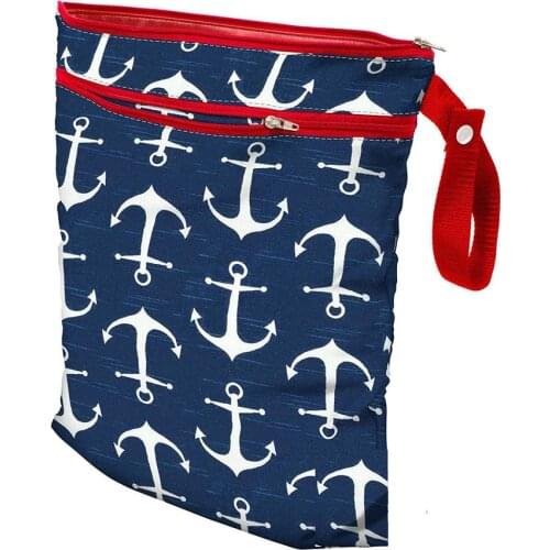 30*39 cm Double Zipper Waterproof Diaper Bag for Mom Washable Mummy Stroller Organizer Tote Bag Pocket Nappy Wetbags