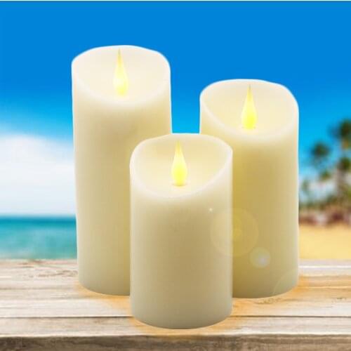 Dancing Flame LED Candles Lights Jumping Flame with Real Wax Pillar, for wedding/Christmas/decoration and lovely night light