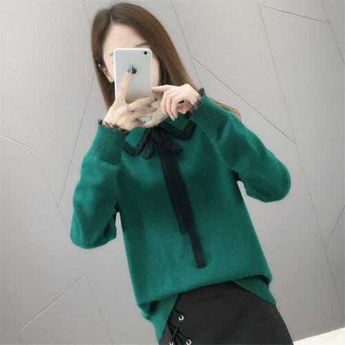 Fashion Autumn Sweater Women Casual Slim Bottoming Sweaters Solid Color Winter Long Sleeve Pullover Sweater Women