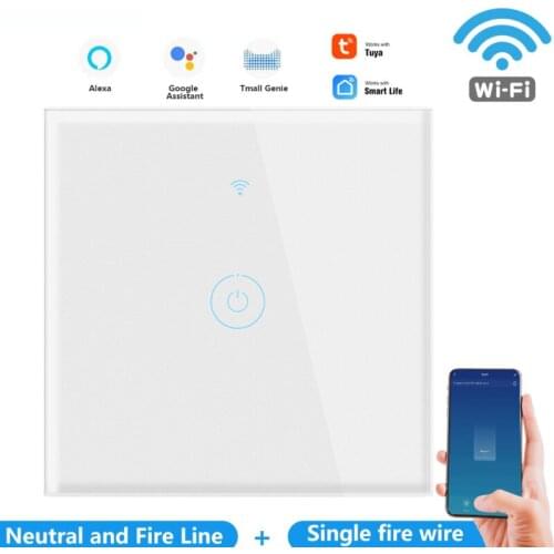 TUYA WiFi Smart Touch Switch 110-250V Home Wall Button for Alexa Google Home Remote Control WiFi Connection Speak Voice Control