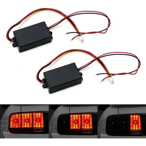 Universal 3-Step Sequential Dynamic Chase Flash Module Boxes For Car Front or Rear Turn Signal Lights Retrofit Use 12V 21W
