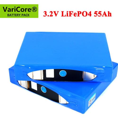 VariCore 3.2V 55Ah battery pack LiFePO4 phosphate 55000mAh for 4S 12V 24V 3C Motorcycle Car motor batteries modification Nickel