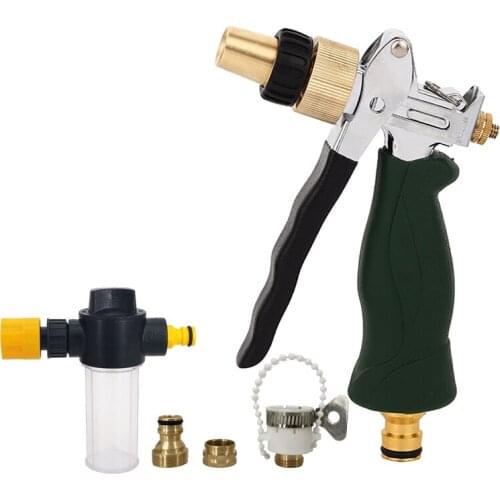 High Pressure Water Gun Garden Hose Spray Nozzle Metal Foam Lance Washing Car Cleaning Tools Hidrolavadora Para Carro Dropship