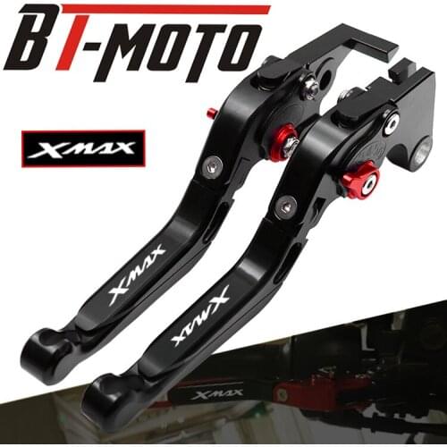 XMAX Laser Logo Motorcycle Brakes Folding Extendable Clutch Levers For YAMAHA X-MAX250 X-MAX400 2015-2017 XMAX 250 XMAX 400
