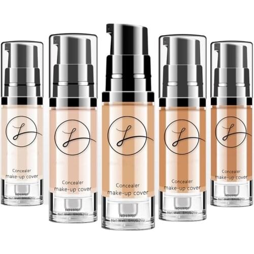 6 Colors Full Cover Liquid Concealer 6ml Eye Dark Circles Cream Makeup Face Corrector Waterproof Make Up Base Cosmetic