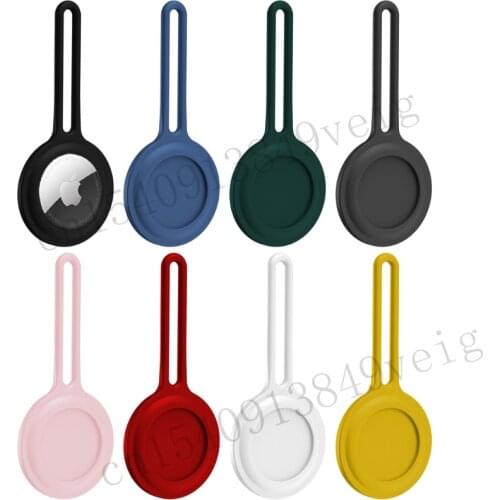 For Apple Airtags Liquid Silicone Protective Sleeve For Apple Locator Tracker Anti-lost Device Keychain Protective Sleeve Hot