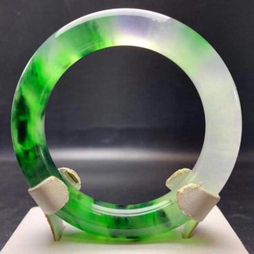 100% Real Myanmar Jade Bangles Emerald Green Certified Jades Stone Bangle Women Fine Jewelry Accessories Girlfriend Mom Gifts