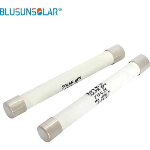 100 pcs/lot DC Solar Fuse 15A 1500VDC PV Fuse Link Wire Fusible 10x85mm Safety Protection