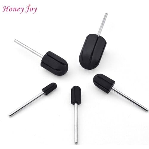 3pcs Rubber Drill Bit For Sanding Bands Block Caps Sanding Cap Accessrry Electric Nail Drill Manicure Pedicure Art Tools