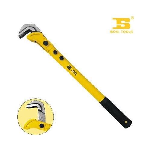 450mm 18-Inch Adjustable Quick Pipe Wrench with Aluminum Alloy Handle