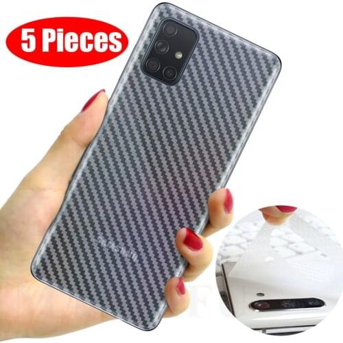 5Pcs Back Carbon Fiber Screen Protector For Samsung Galaxy Note 20 Ultra S20 S21 Plus A71 A51 A52 A72 M31 Full Protective Film