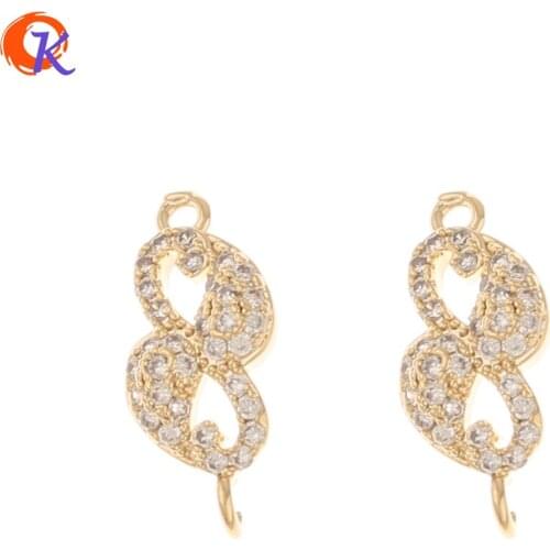 Cordial Design 50Pcs 8*18MM Jewelry Accessories/CZ Charms Findings/Oval Shape/Connectors For Bracelets/Hand Made/DIY Making