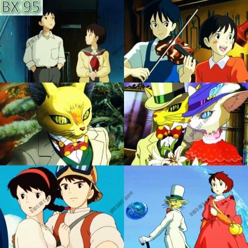 Diamond Embroidery Hayao Miyazaki Anime Full Round Diamond Painting Listens Attentively Mosaic Cross Stitch Kits Home Decor Gift