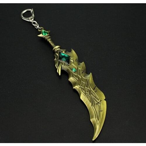 LOL League Legends Weapon Model lol Keychain Tryndamere 17cm Key chain Weapon Model Key Ring Pendant Jewelry Birthday Gift
