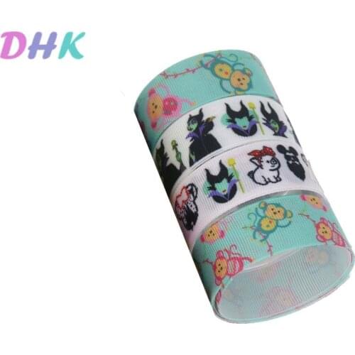 DHK 10yards cartoon duck monkey Printed Grosgrain Ribbon Accessory Hairbow Headwear Decoration DIY Wholesale OEM B1940