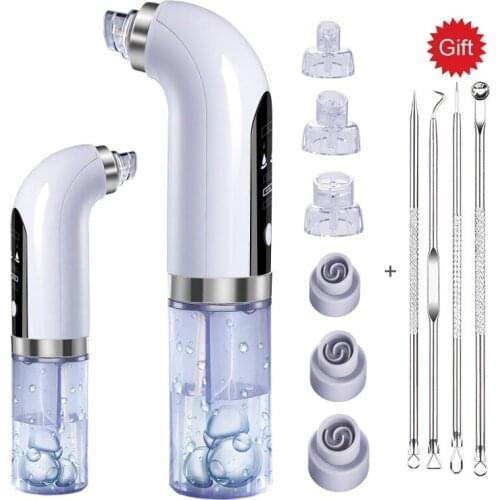 Electric Small Bubble Blackhead Remover USB Rechargeable Water Cycle Facial Pore Acne Vacuum Blackhead Remover
