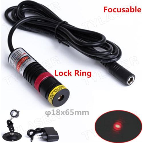 Focusable D18X65 650nm Direct Red Dot Laser 10mW 30mW 50mW 100mW 150mW 200m Laser Module