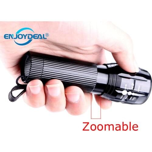 2000 Lumen Zoomable Q5 LED Flashlight Torch Zoom Lamp Light 3 Modes Zoomable Torch Light Lanterns Self Defense Suitable for wild
