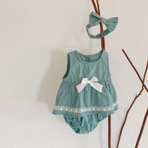 Summer bowknot vest, skirt female baby baby vests ha clothing jumpsuits ha skirts to climb