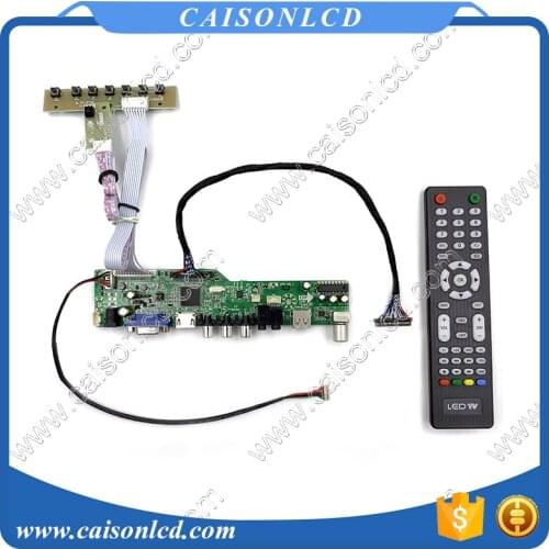 M6-V5.1 LCD TV controller board support VGA AUDIO AV USB TV for 10.1 inch 1024x768 G121X1-L04 G121XGE-L01 by free shipping