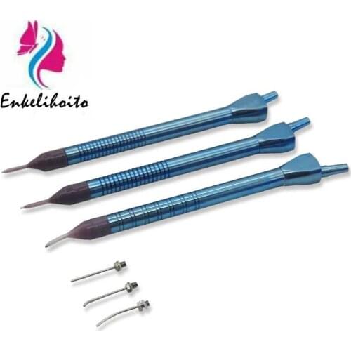 Microscope high quality titanium alloy super breast injection handle with blue sleeve straight elbow 45