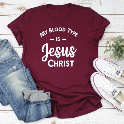 My blood type is Jesus Christ Shirt Christian Apparel Christian T-Shirts Religious Clothing Jesus Clothing, Lets pray tees tops