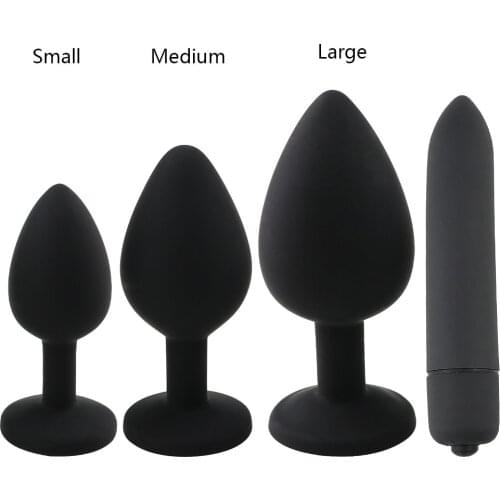 Soft Silicone Anal Butt Plug Prostate Massager Adult Gay Products Anal Plug Mini 10 frequency Bullet Vibrator Sex Toys for Women