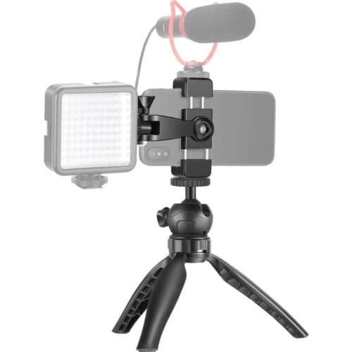 Neewer Table Top Phone Tripod Stand with Smartphone Holder, Compatible with iPhone 7 8 X XS MAX 11 Pro Samsung for Vlog YouTube