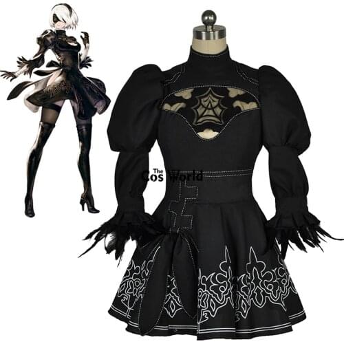 NieR:Automata 2B YoRHa No. 2 Type B Heroine Dress Uniform Outfit Games Cosplay Costumes