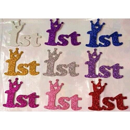 First 1 year old 1st cake toppers paper cards banner for Cupcake Wrapper Baking Cup birthday tea party decoration Wholesale