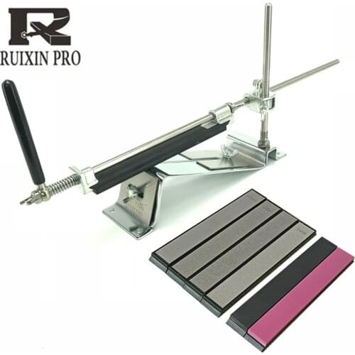 RUIXIN Professional Kitchen Knife Sharpener Whetstone Updated Multifunction Fixed Angle Sharpening System Apex Edge Honing Tools