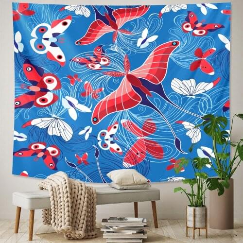 Psychedelic scene home art decoration animal tapestry Hippie Bohemian decoration sheet sofa blanket wall decoration yoga mat