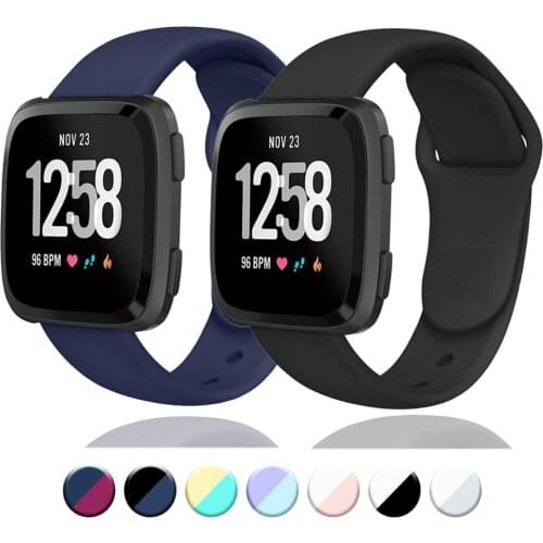 Silicone Strap For Fitbit Versa 2 band Soft Wrist Waterproof Replacement watch Band For Fitbit Versa Bracelet Accessories