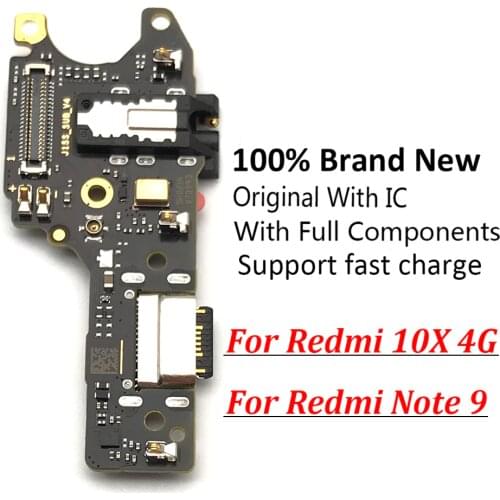 Dock Connector Micro USB Charger Charging Port Board Flex Cable For Xiaomi Redmi Note 9 Microphone Board