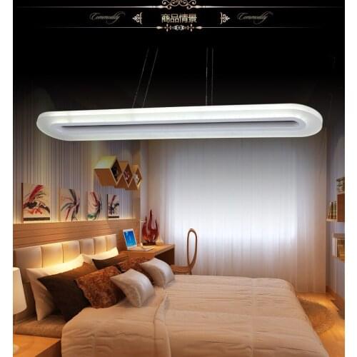 High quality LED acrylic chandelier rectangle dining-room lamp sitting room lamps and lanterns of bedroom light