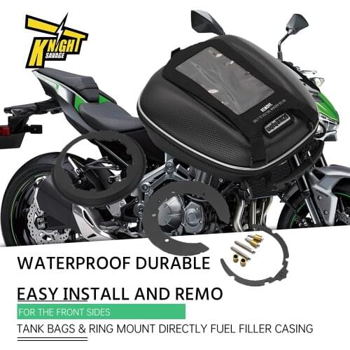Waterproof Motorcycle Saddle Tank Bags & Ring Mount Directly Fuel Filler Casing For KAWASAKI Z250 Z300 EX250R NINJA 250R 300