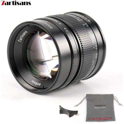 7artisans 55mm F1.4 APS-C Aluminum Manual Fixed Lens for Macro 4/3 Mount Mirrorless Camera, Black Color