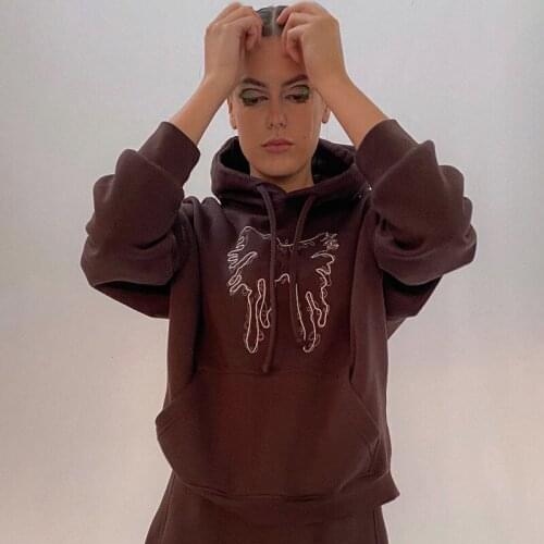 Women Hip Hop Streetwear Hoodies Women Print Coat Goth Harajuku Y2k Clothes Punk Jacket Outwear Zipp clothes sweatshirt album