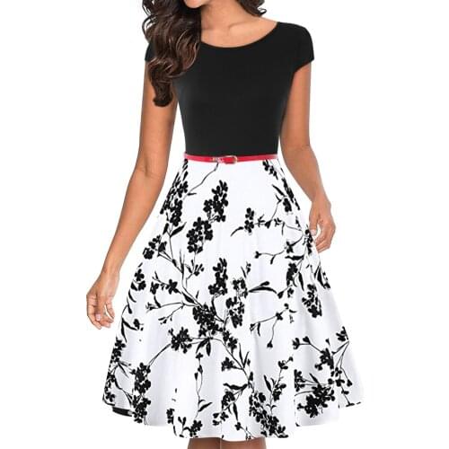 Sexy A-line Party Dress Women Summer Short Sleeve Mini Dress Elegant Y2k Fashion Floral Print O-neck Streetwear #T2G