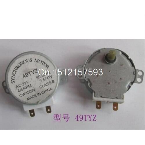 1pcs 49TYZ 3.5/4W 4/5RPM AC 21V 50/60Hz Synchronous Motor for Microwave Oven
