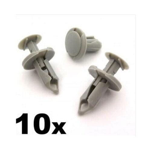 10x 8mm For Long Light Grey Trim Clips- Perfect for VW T4 & T5 Carpet & Van Linings