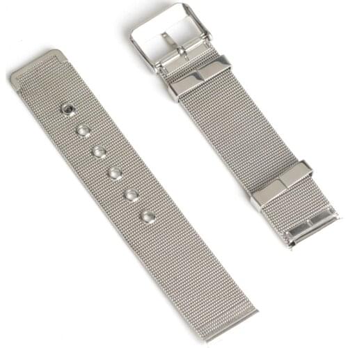 18mm 20mm 22mm 24mm Silver Stainless Steel Mesh Strap Bracelets Watch Band for Women Men Sports Dress Watch Watchband