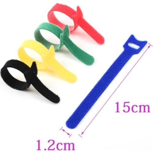 20pcs 5 Colors can choose Magic tape wiring harness/Magic cable tie/ Tie cord Computer cable Earphone Winder Cable ties