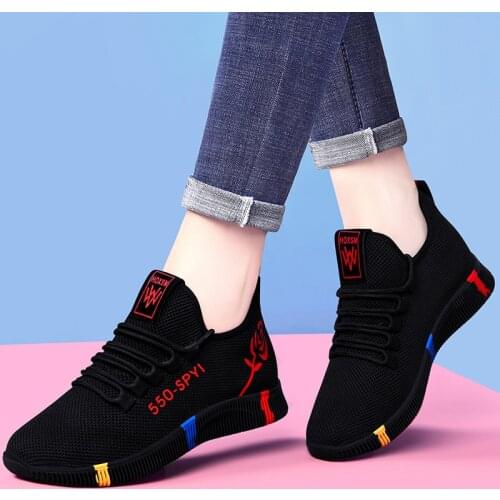 2021 Korean womens shoes, new cloth shoes, soft soles, walking casual sports shoes, womens fashion shoes