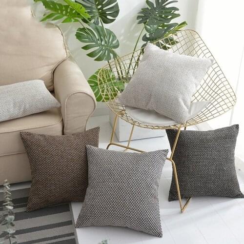 30X45/40x60/45x45/55x55cm rough linen cushion cover sofa brown/grey/beige pillow case striped case for pillow cover pillowcase