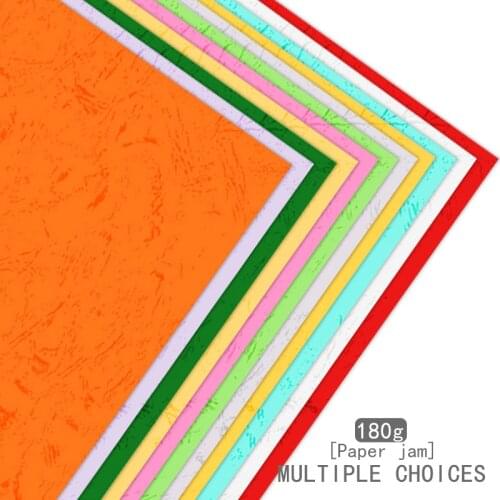 5 pieces of 180g color A4 flat leather card paper 5 pieces of mind card birthday paper DIY folder album paper A4 plain paper bin