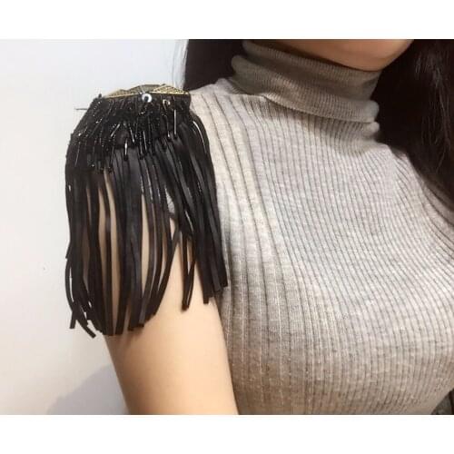 Handmade A0913 epaulette jewelery tassel big shoulder brooch epaulet /epaulettes blazer accessories/pin