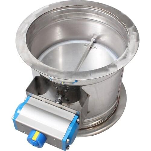 Stainless steel air damper valve OD51mm-400mm electronic air damper electric air damper flange type electric air duct
