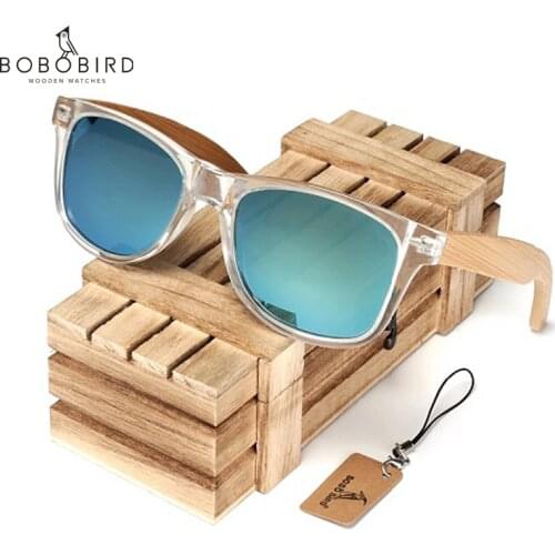BOBO BIRD Handmade Wood Sun Glasses Retro Polarized Goggles UV400 sunglasses In Gift Box V-CG008